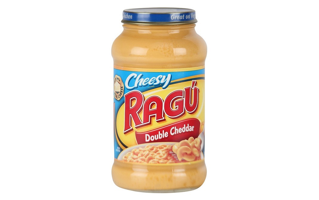 Ragu Cheesy Double Cheddar Sauce   Glass Jar  453 grams